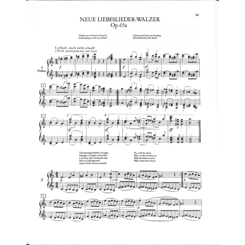 Liebeslieder op 52 + neue Liebeslieder op 65