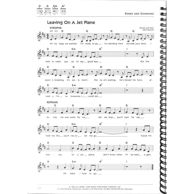 Lieder + Songs mit einfachen Gitarrengriffen