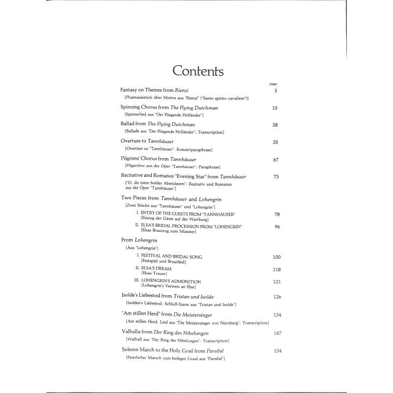 Transcriptionen von Wagner Opern