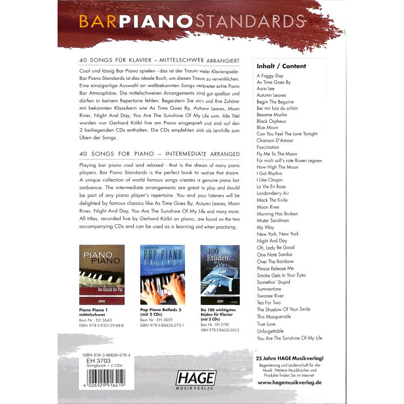 Bar Piano Standards