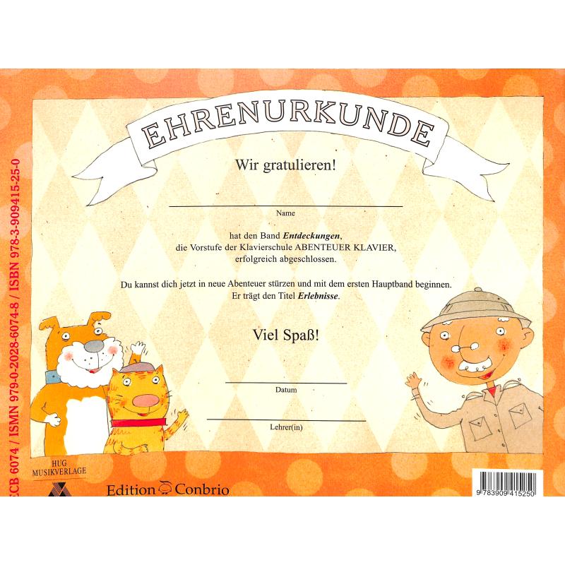 Abenteuer Klavier - Vorstufe Entdeckungen