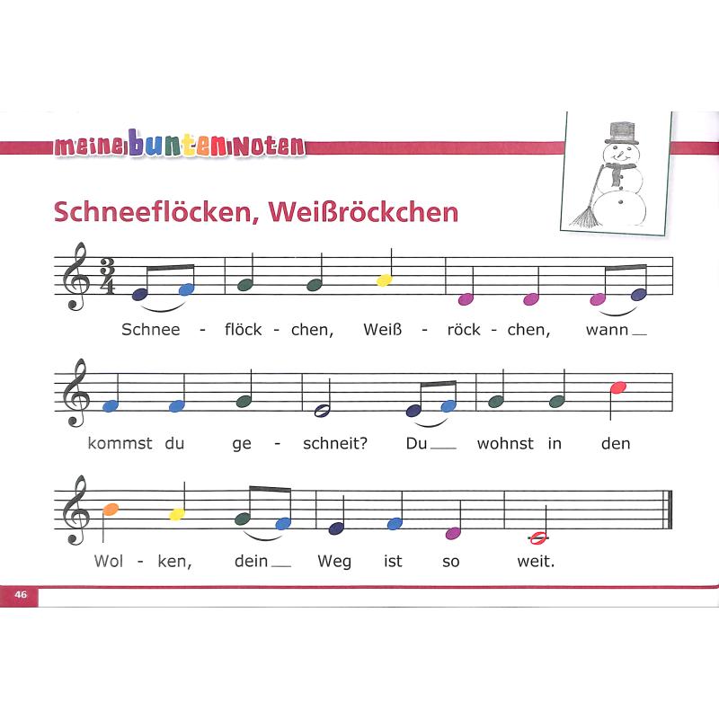 Meine bunten Noten für Klavier Keyboard Melodica + Triola |