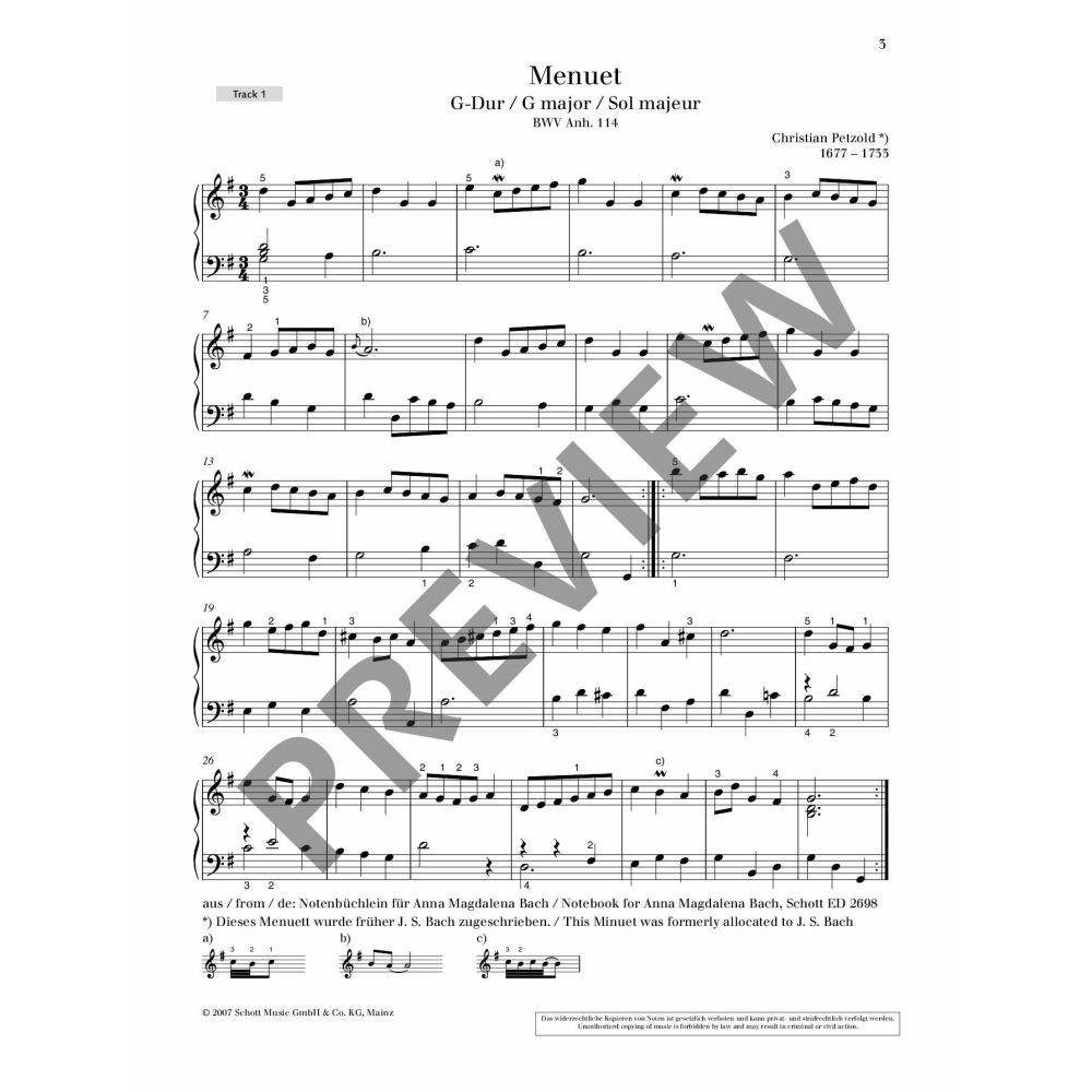 Piano facile | 30 leichte Klavierstücke von Bach bis Gretcha