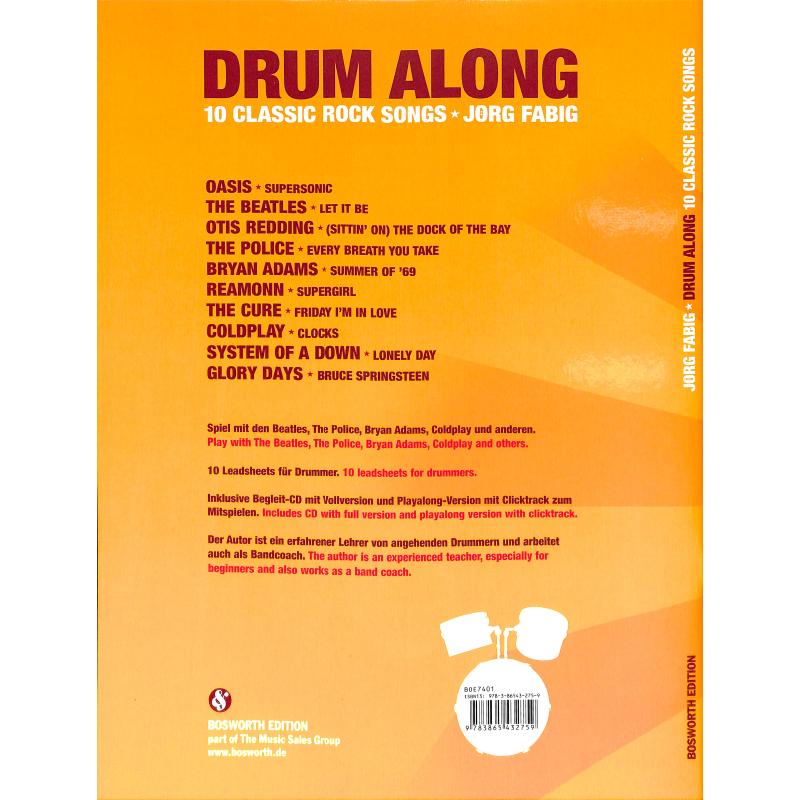 Drum along 1 - 10 classic Rock songs