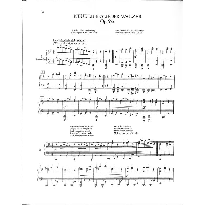 Liebeslieder op 52 + neue Liebeslieder op 65