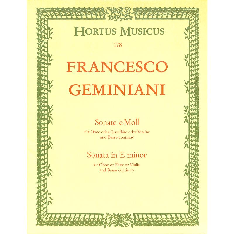 Sonate e-moll