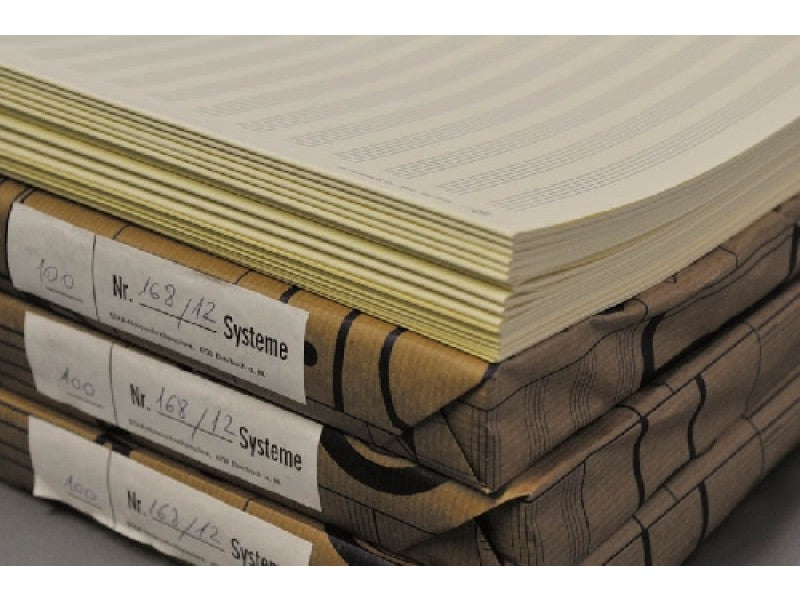 5 Bogen Notenpapier A4 quer