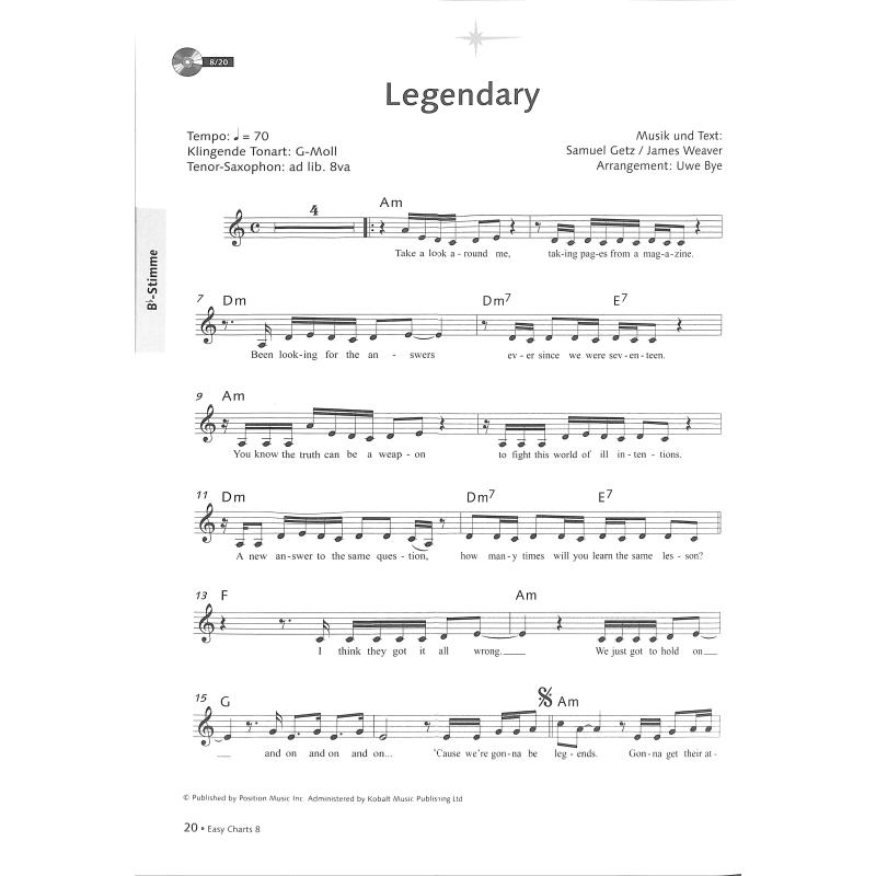 Easy charts play along 8