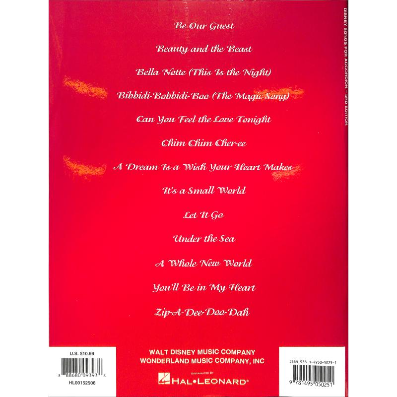 Disney songs for accordion
