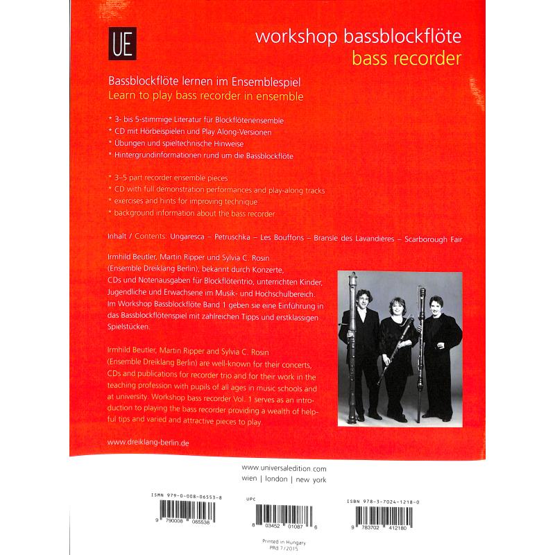 Workshop Bassblockflöte 1