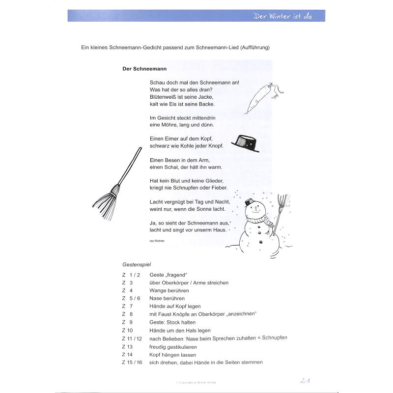 Winter Musik im Kindergarten