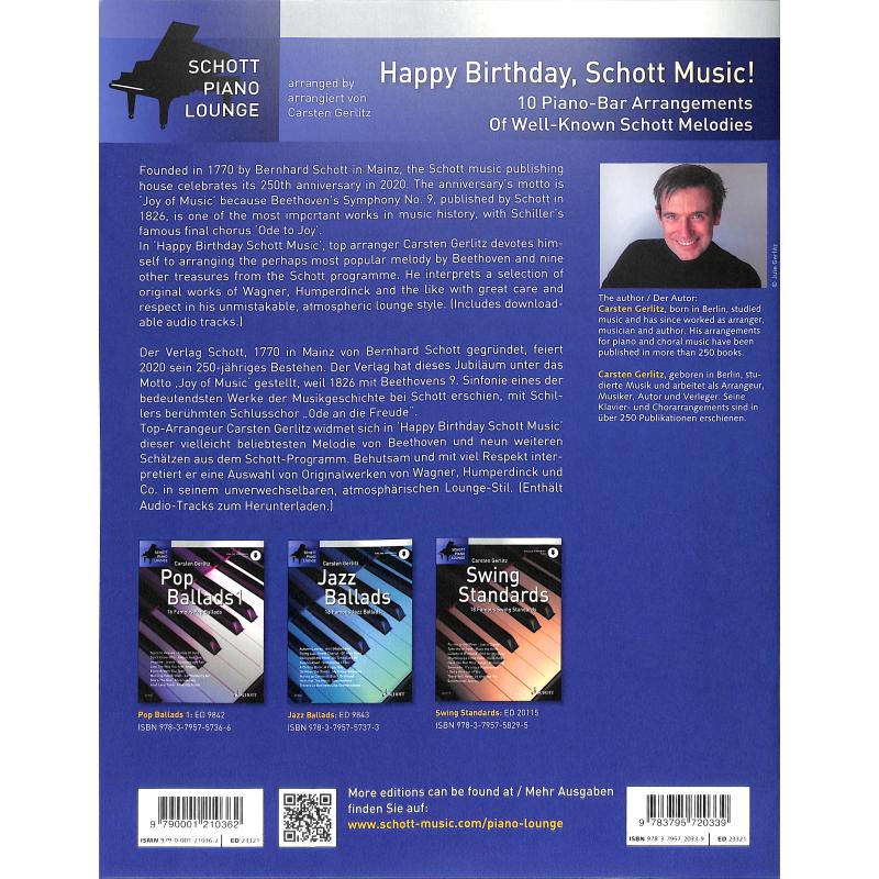 Happy birthday Schott music | 10 bekannte Schott Melodien im