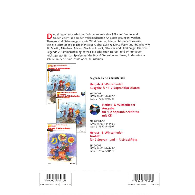 Die schönsten Herbst + Winterlieder