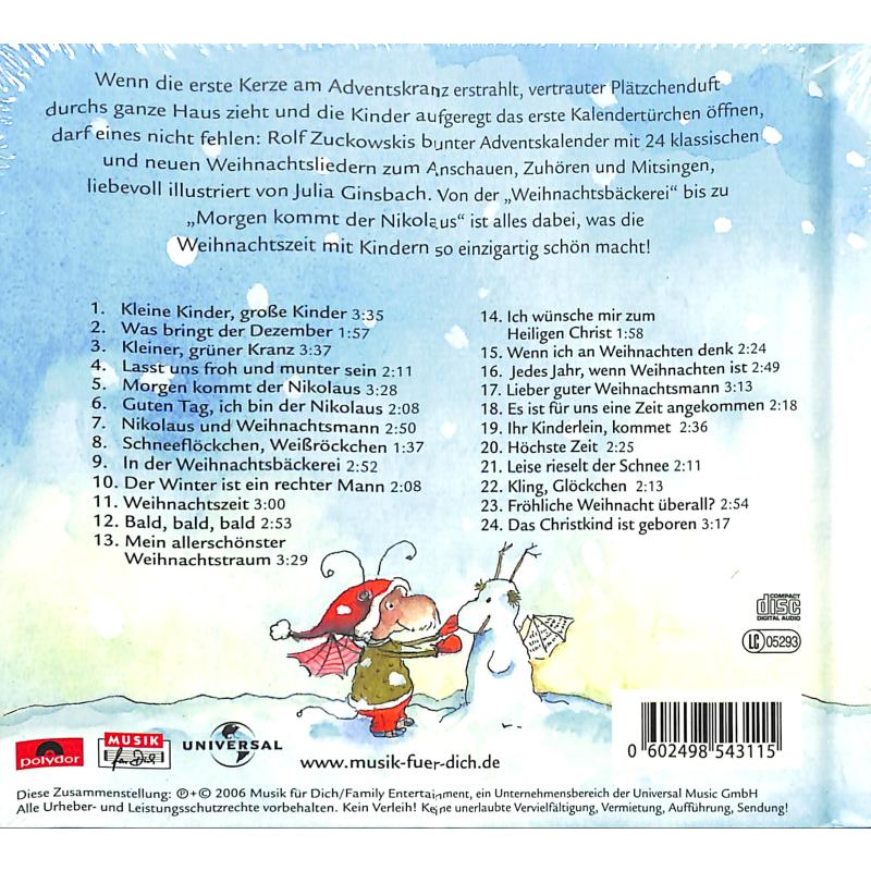 Rolfs bunter Adventskalender | Mit 24 Liedern durch die Adve
