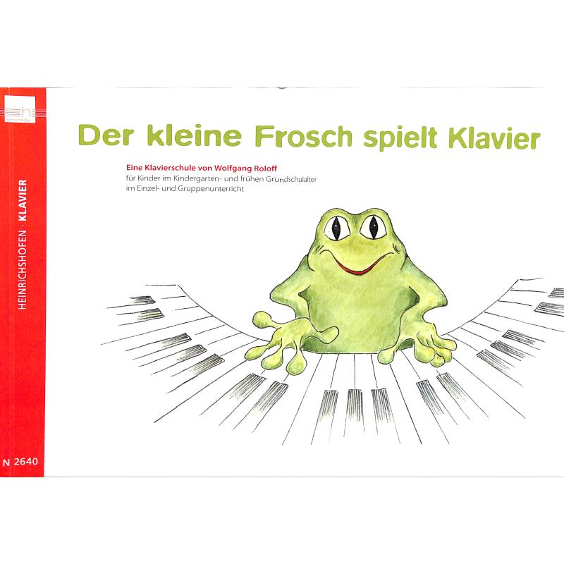 Der kleine Frosch spielt Klavier