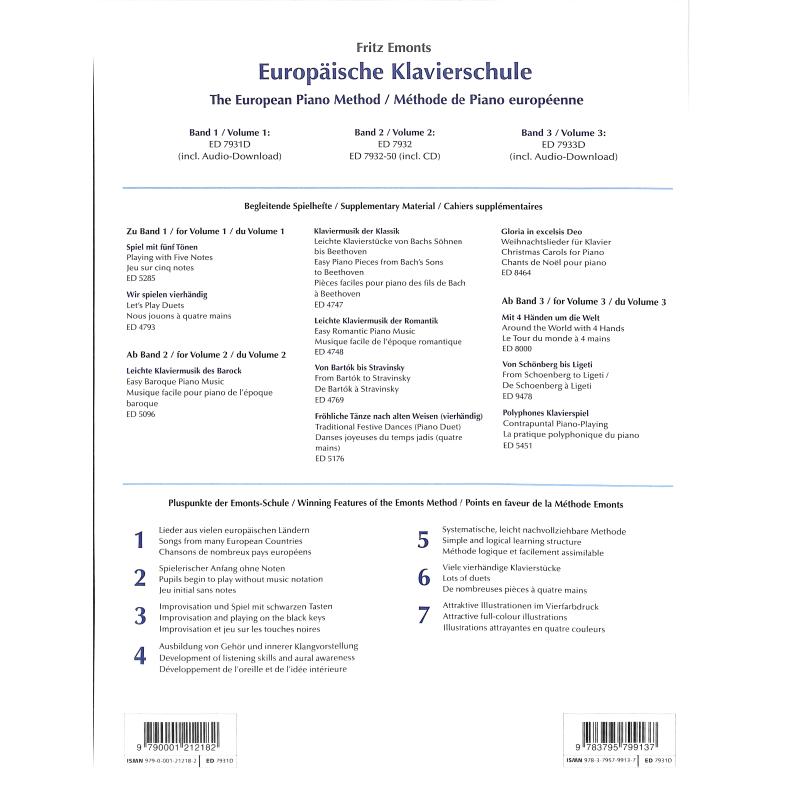 Europäische Klavierschule 1