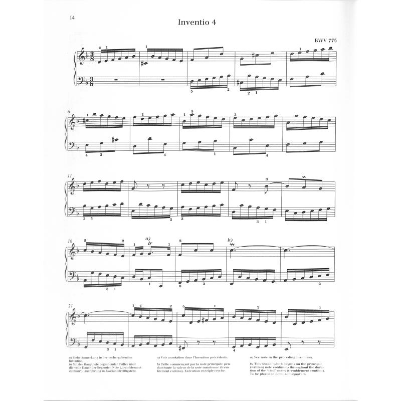 Zweistimmige Inventionen BWV 772-786