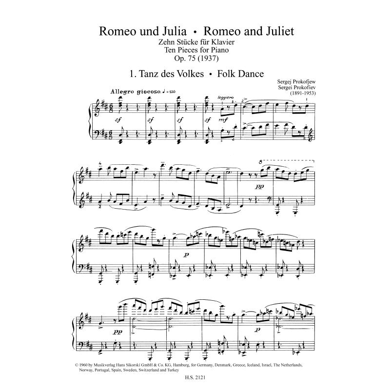 Romeo + Julia op 75 - 10 Stücke aus