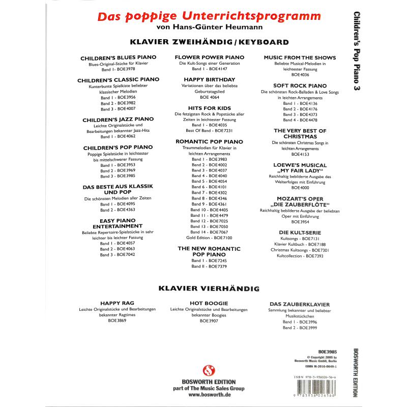 Childrens Pop Piano 3