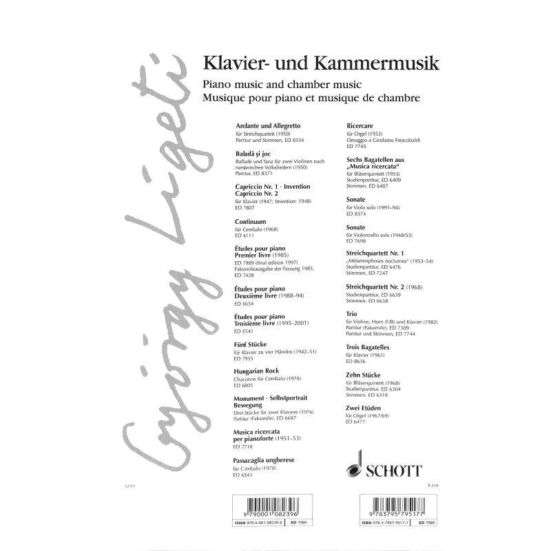 Etudes pour piano 1