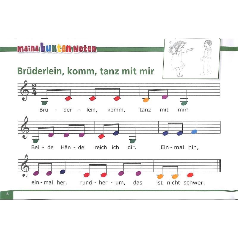 Meine bunten Noten für Klavier Keyboard Melodica + Triola |