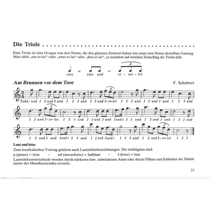 Schule diatonische Mundharmonika