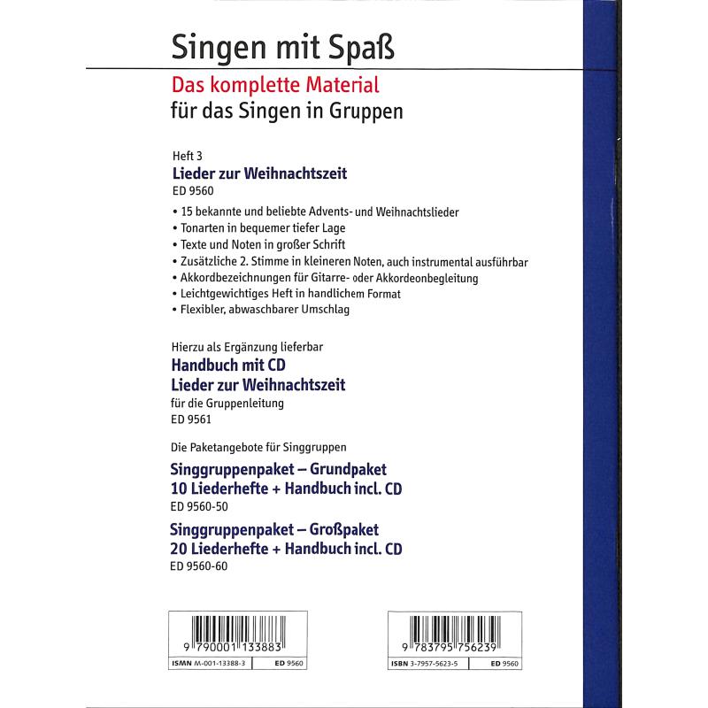Singen mit Spaß - Lieder zur Weihnachtszeit