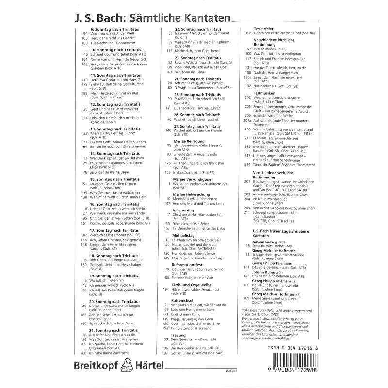 Kantate 144 nimm was dein ist und gehe hin BWV 144