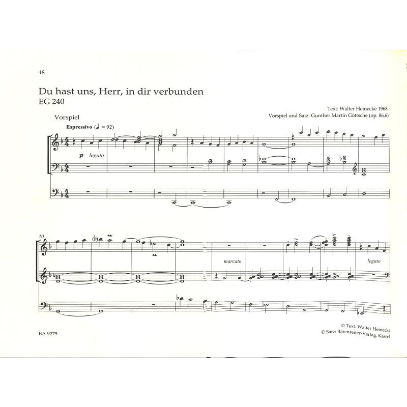 Kleine Choralvorspiele + Begleitsätze zu den Liedern des EG