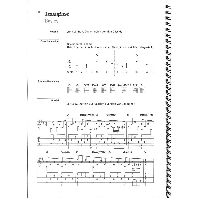 Acoustic pop guitar songbook 1 - strumming + picking