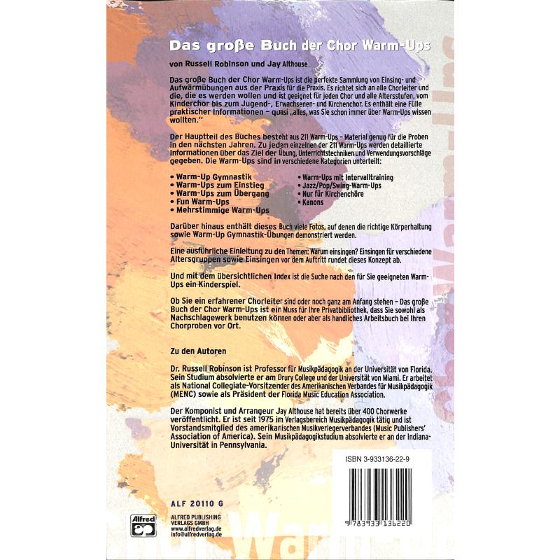 Das grosse Buch der Chor warm ups