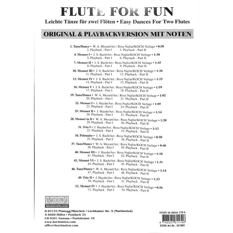 Flute for fun - leichte Tänze