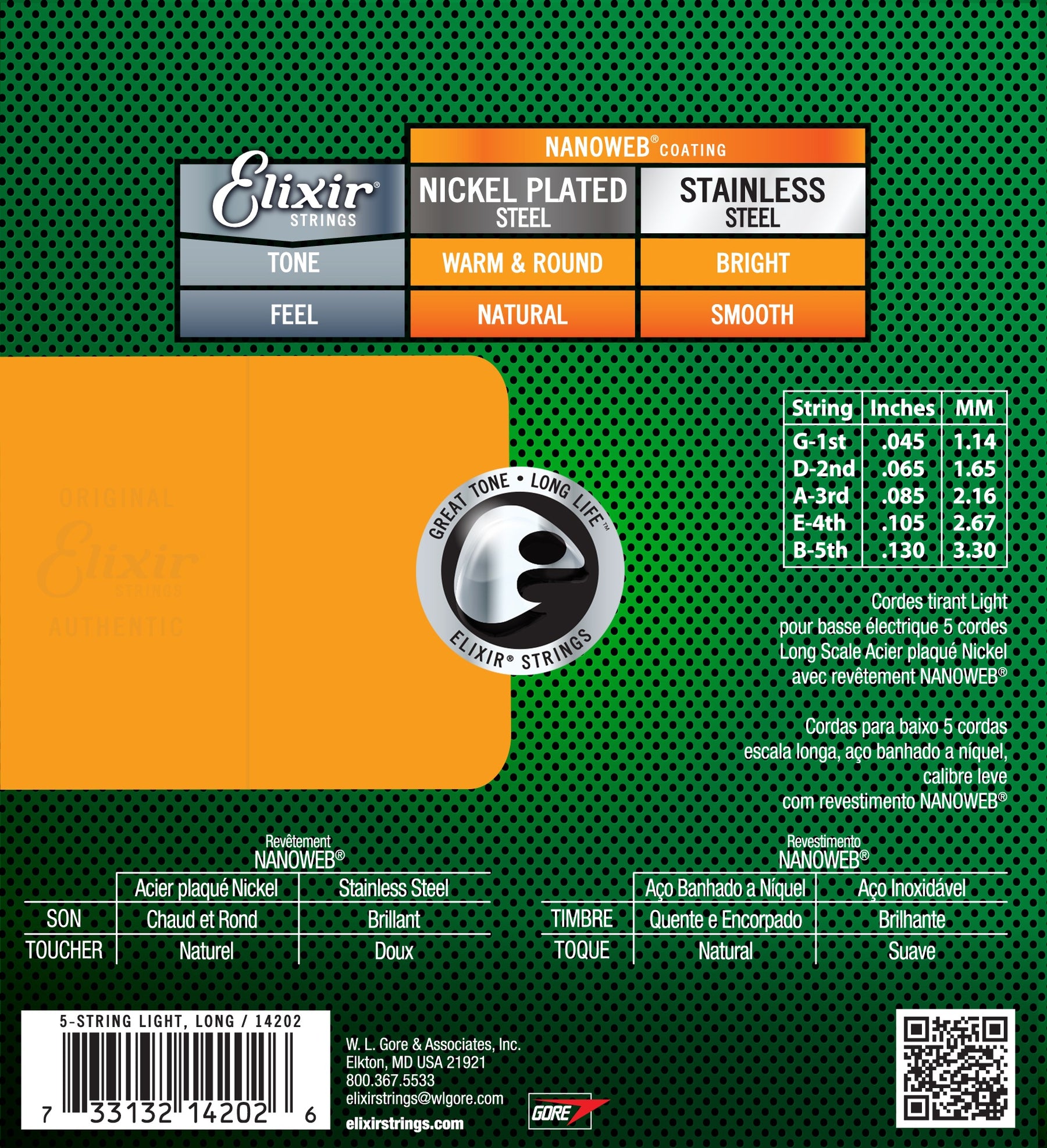 E BASS .045-.130 Light 14202