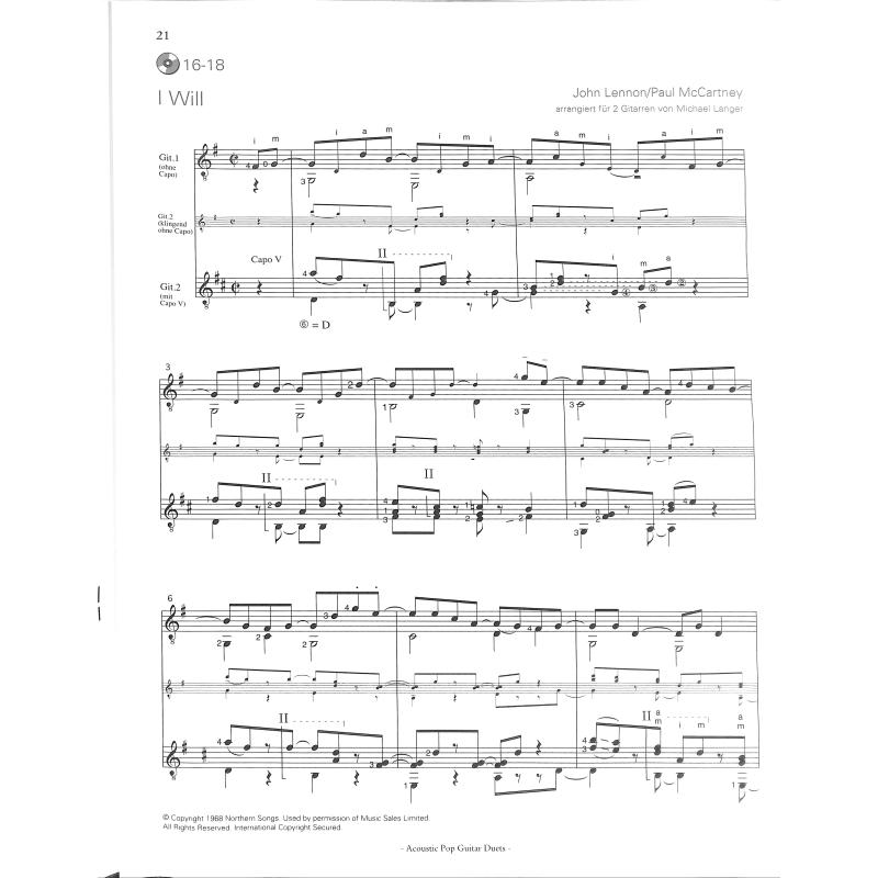 Acoustic Pop guitar Duets