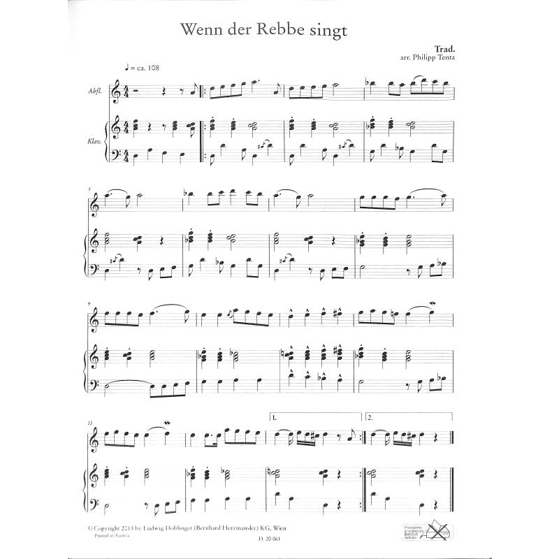 Aus der Klezdose | 6 Stücke über jiddische Volkslieder