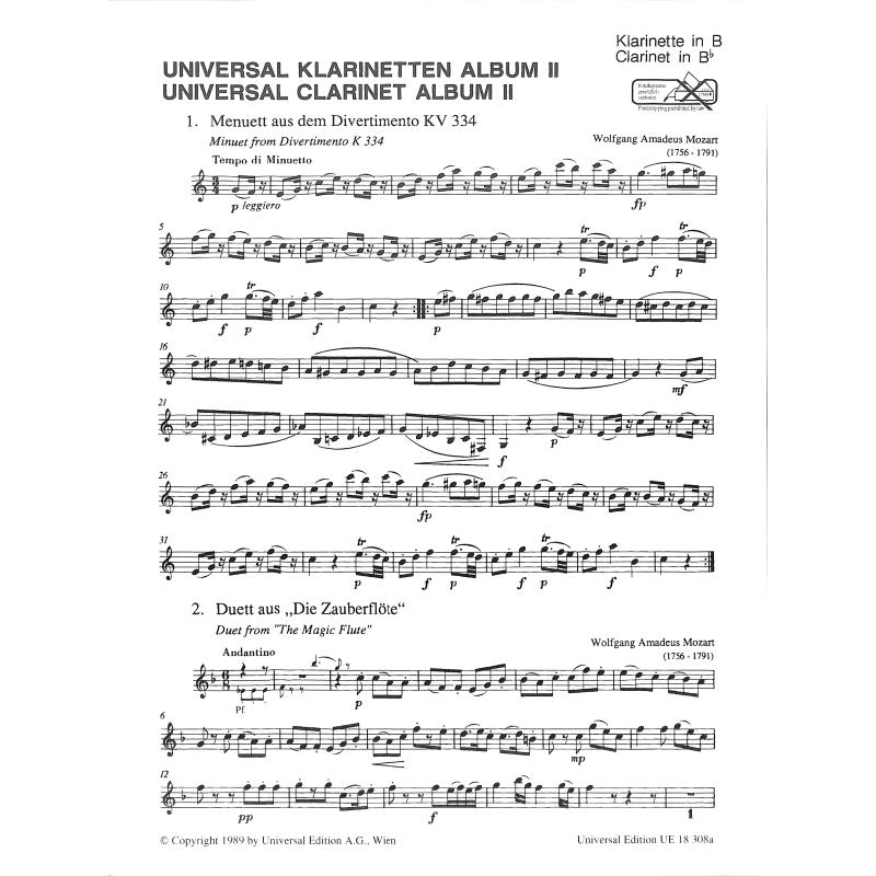 UE Klarinetten Album 2