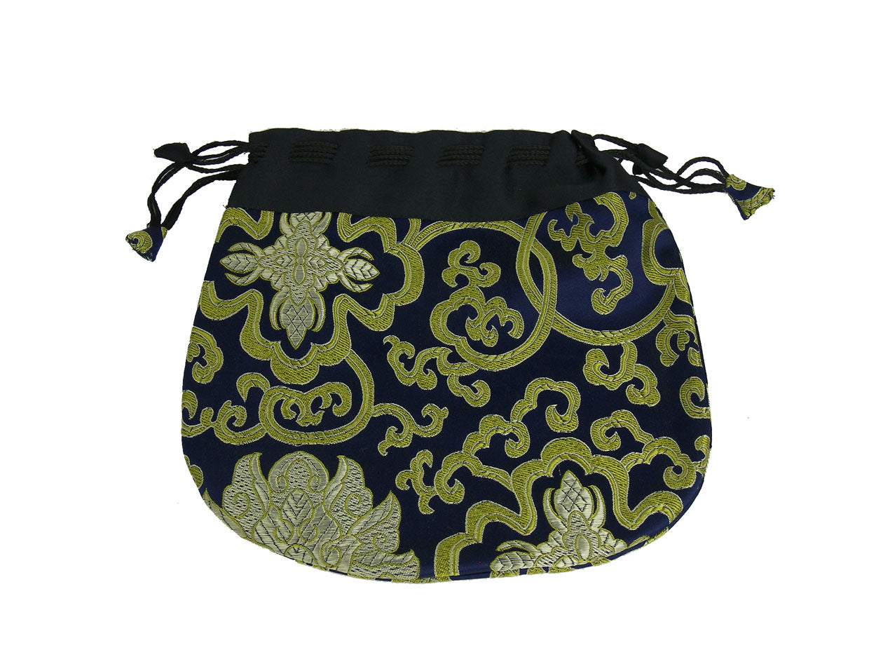 Lotus-Beutel blau mit gold