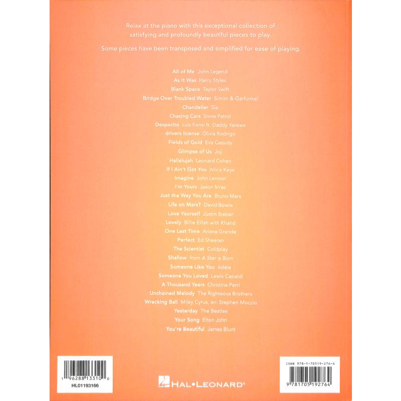 Peaceful pop piano solos