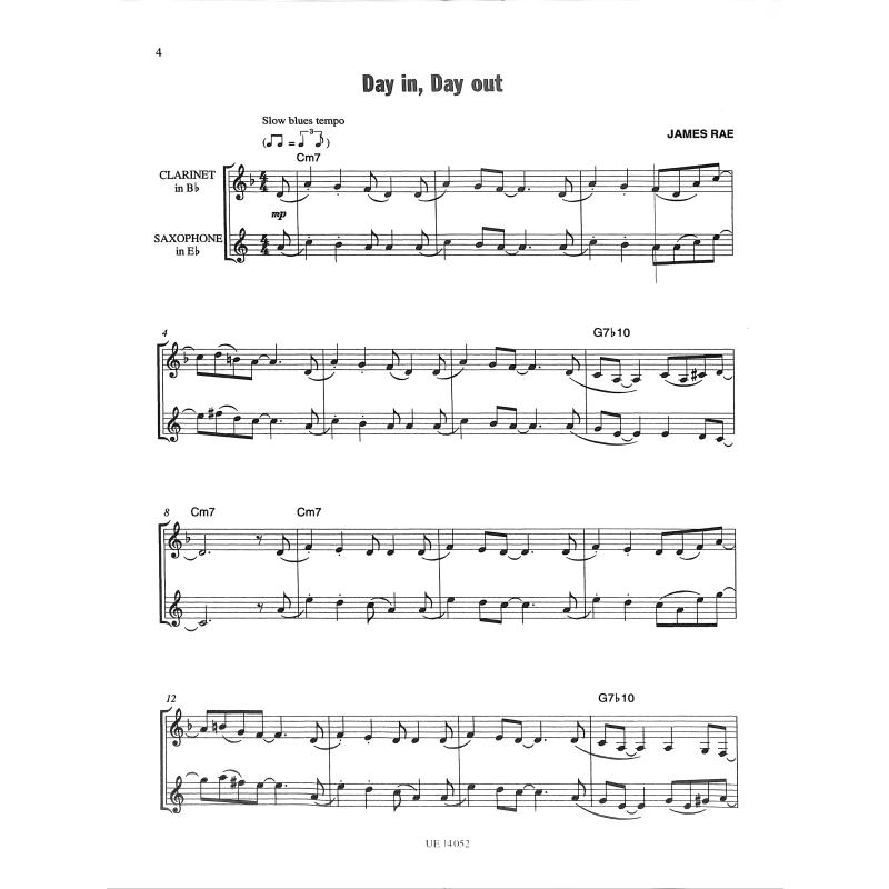 Blue clarinet + saxophone duets