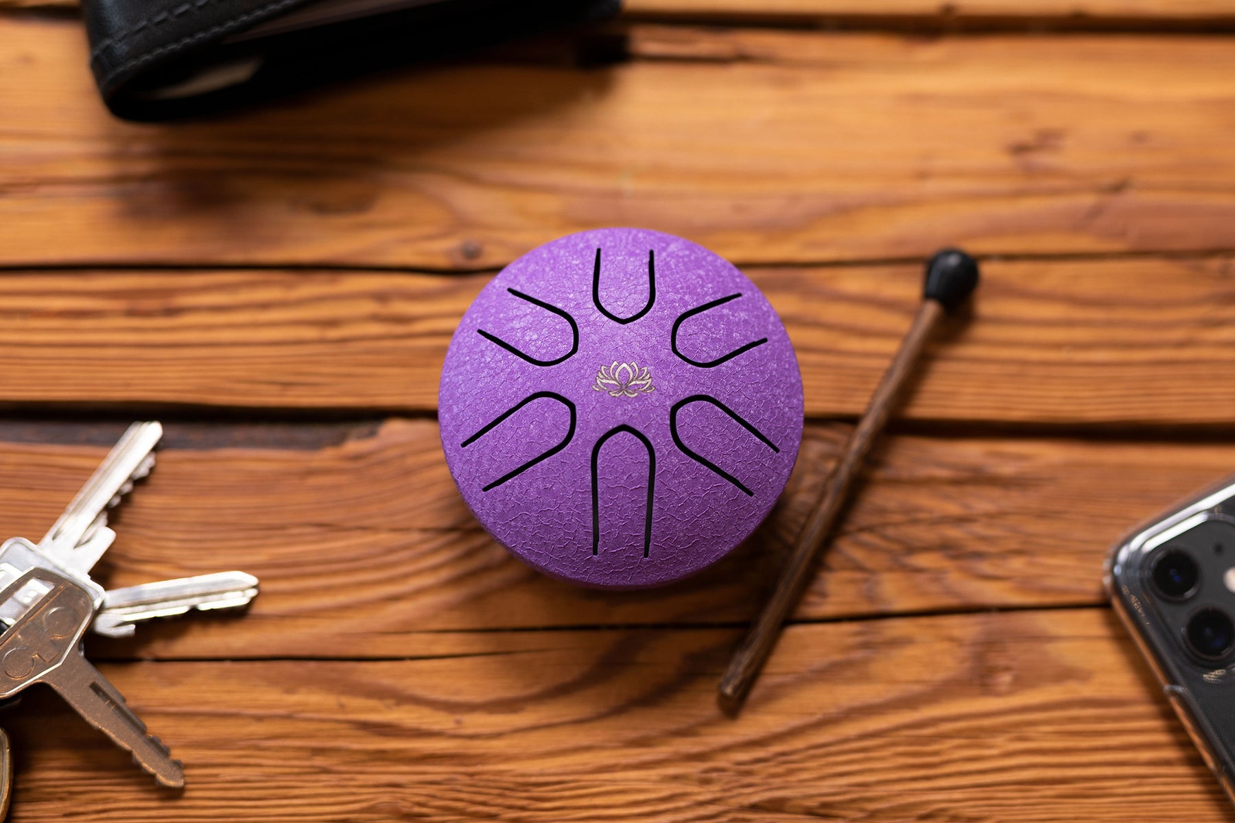 Pocket steel Tongue Drum Lila