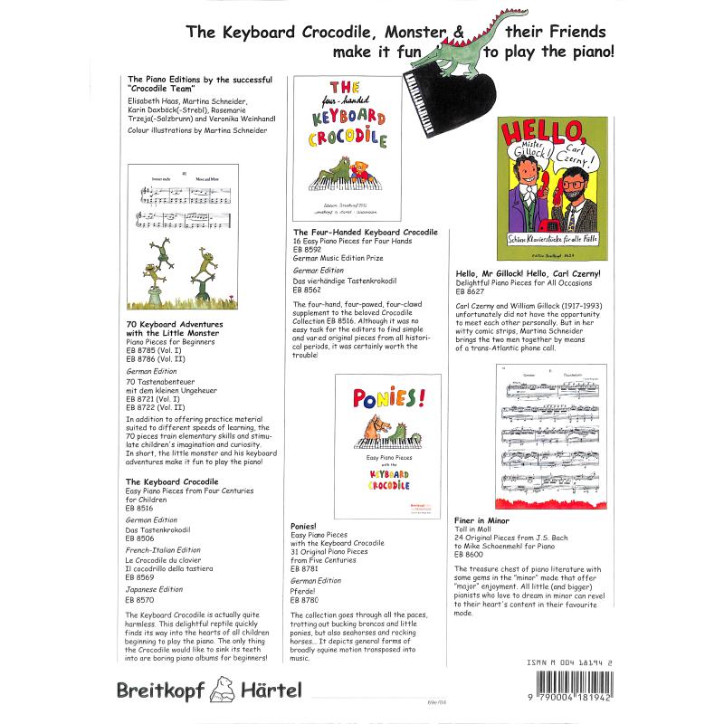 Ponies - easy piano pieces with the keyboard crocodile | Pfe