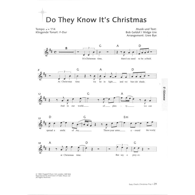 Easy charts - Christmas pop