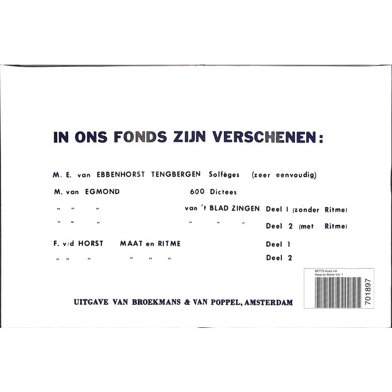 Maat en ritme 1 (Gehörbildung)