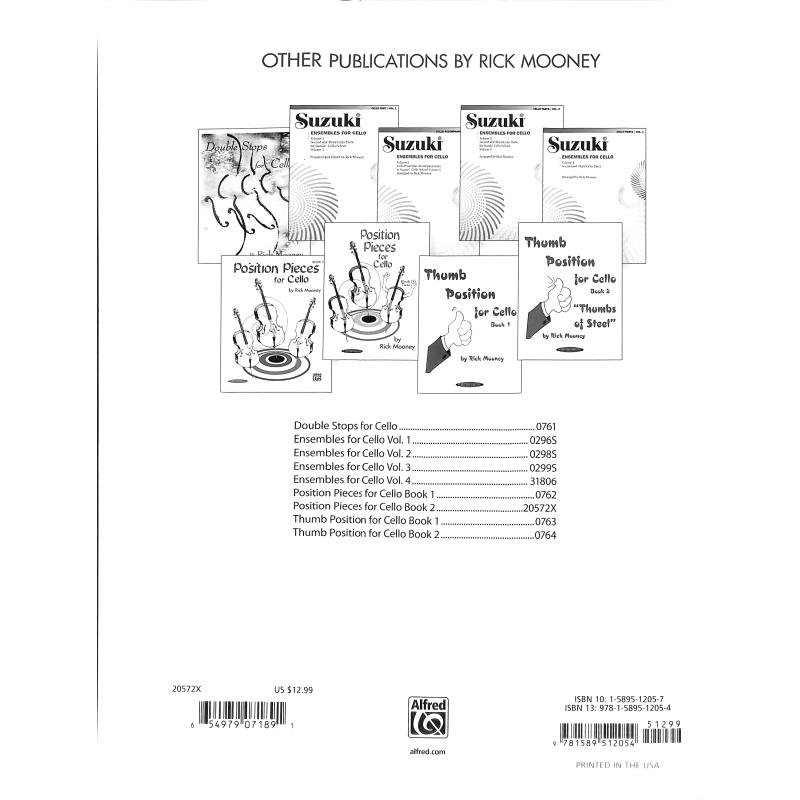 Position pieces for cello 2