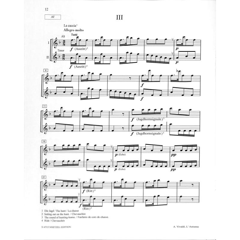 Concerto F-Dur op 8/3 RV 293 P 257 F 1/24 (L'autumno - der H