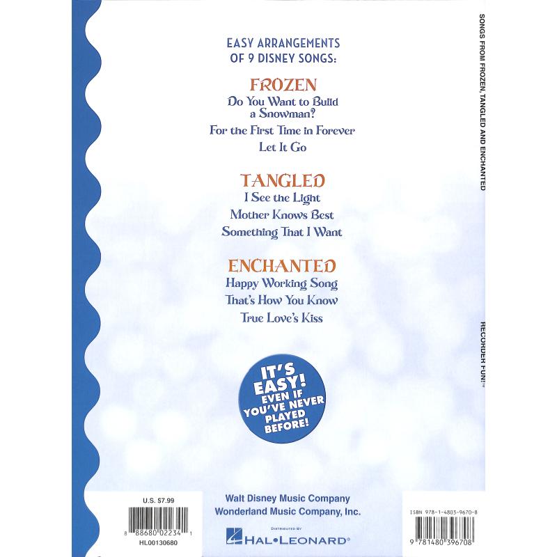 Songs from Frozen Tangled and Enchanted