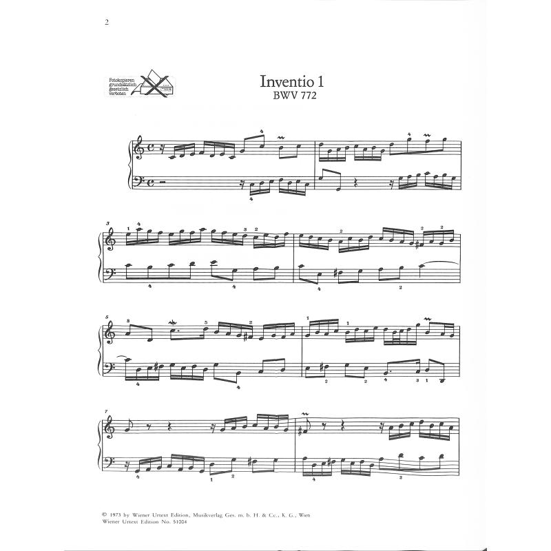 3 zweistimmige Inventionen