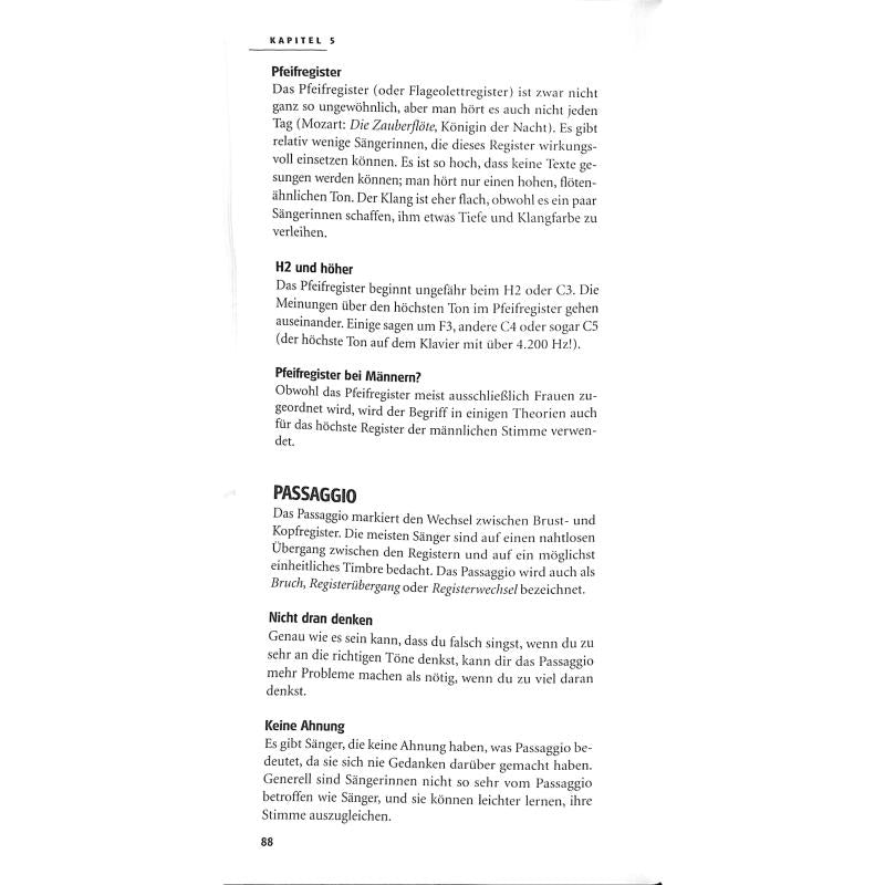 Pocket Info - Gesang