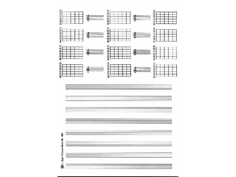 Notenblock für Gitarre