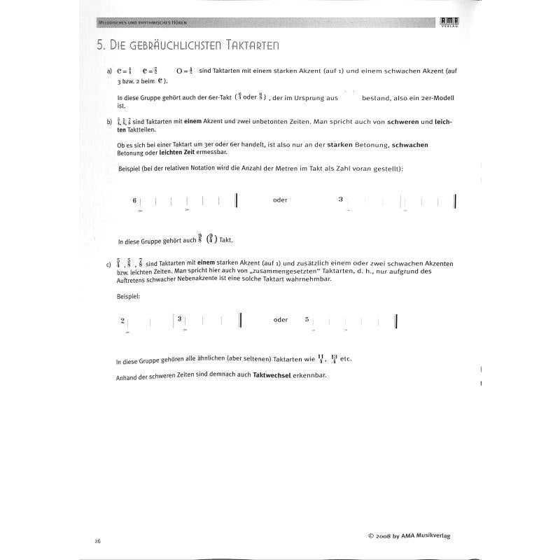 AMA Schule der Gehörbildung 3 - melodisches und rhythmisches